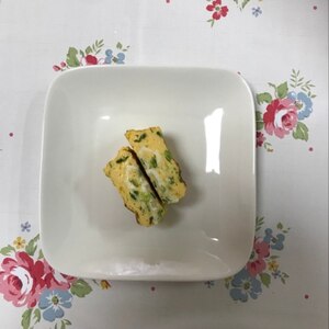 お弁当に♬ ネギ入り卵焼き